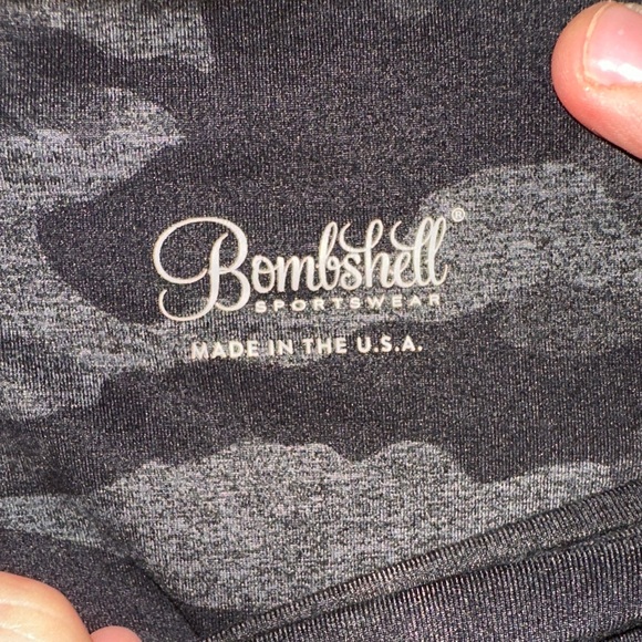 Bombshell Sportswear Gray Camouflage Leggings - Picture 2 of 5